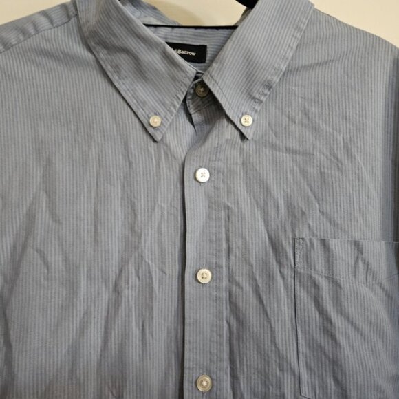 CROFT & BARROW Blue Short Sleeved Pinstripe Shirt Mens XXL 2XL 18 18.5 - Picture 3 of 5
